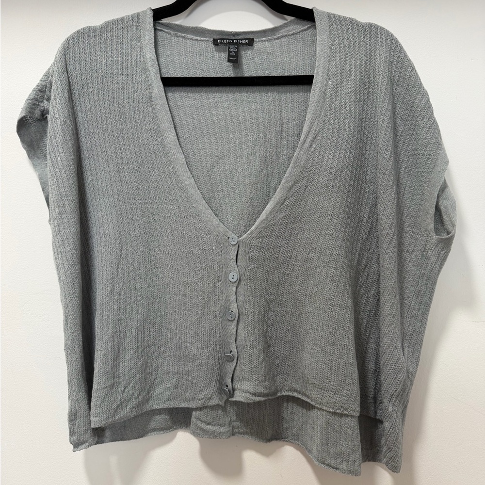 Eileen Fisher Light Gray Knit Top